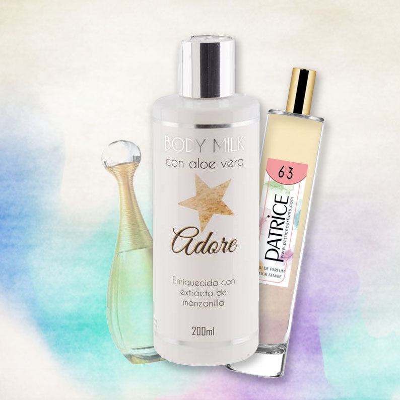 63- J'Adore,  Body Milk + Perfume