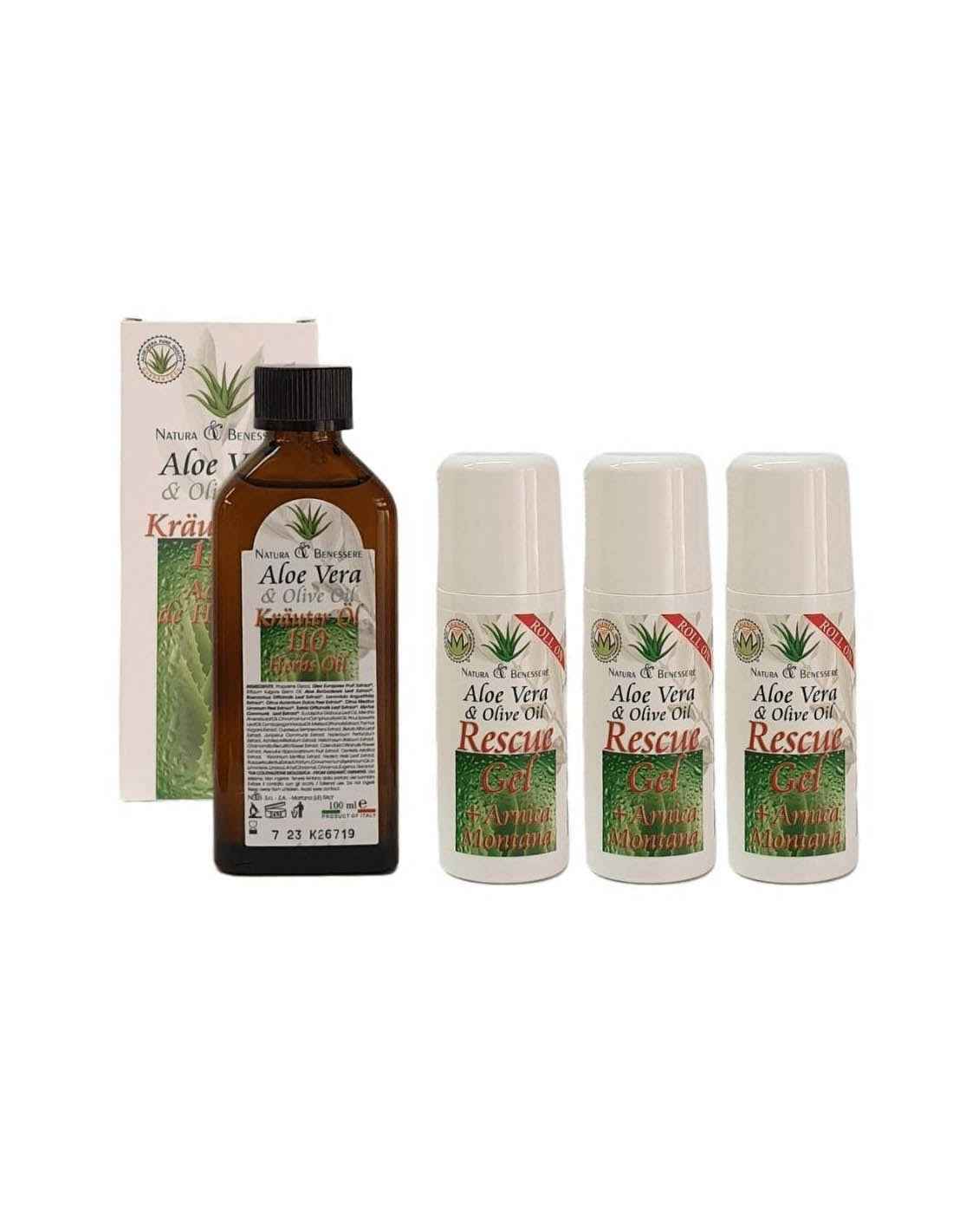Pack 3 Rescue Gel + 1 Krauter Ol
